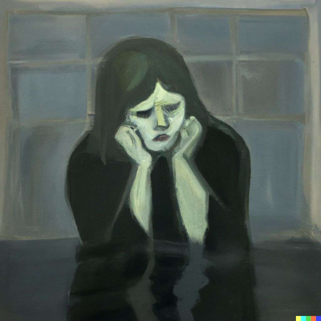 a representation of anxiety, painting from the 20th century